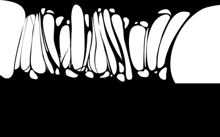 Slime sticky black banner, spittle, snot. Frame of scary zombie, alien slimeのイラスト素材