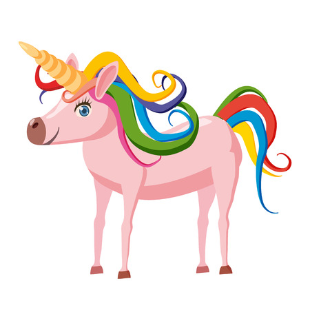Unicorn fantastic character, myths and legends of the Middle Agesのイラスト素材