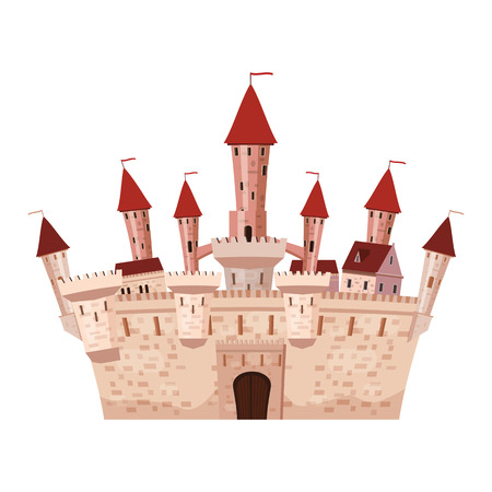 Princess Castle is a fairy tale architecture of the Middle Ages Europe, residenceのイラスト素材