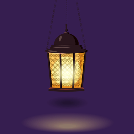 Ramadan Kareem holiday islam, illustrations with arabic lanternのイラスト素材