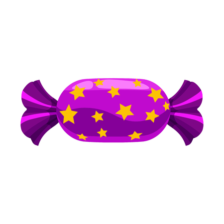 Candy colorful sweet. Bonbon candy in bright color packaging wrappingのイラスト素材