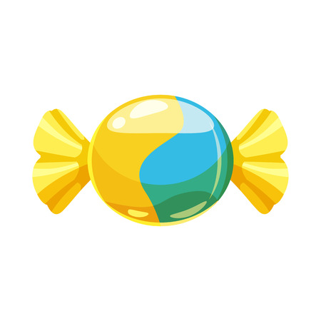 Candy colorful sweet. Bonbon candy in bright color packaging wrappingのイラスト素材
