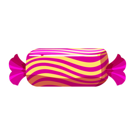 Candy colorful sweet. Bonbon candy in bright color packaging wrappingのイラスト素材
