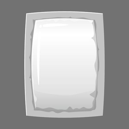 Plastic packaging bank empty vacuum container mockup to storage for food products. Template illustration cartoon style vector isolatedのイラスト素材