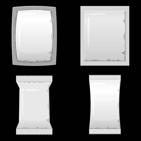 Set empty plastic packaging and vacuum containers mockupsのイラスト素材