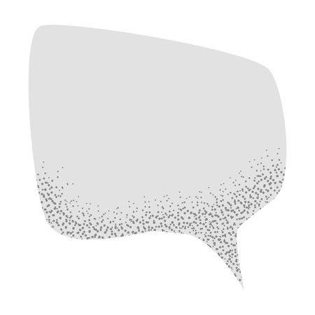 Speech empty bubble with with noise sand texture trendy. Vector illustration isolatedのイラスト素材