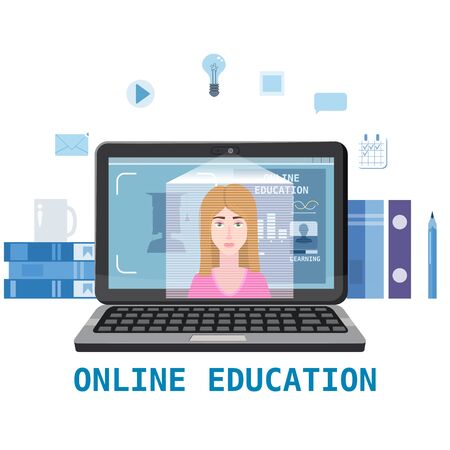 Online education training coaching, workshops and courses.のイラスト素材