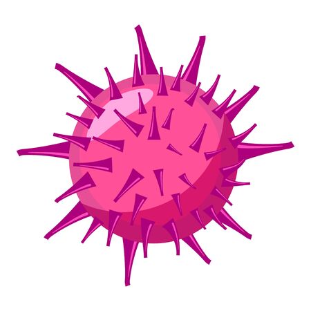 Virus, coronavirus, bacteria infection ilness, microbe organism cell. Vector illustration isolated cartoon vector styleのイラスト素材