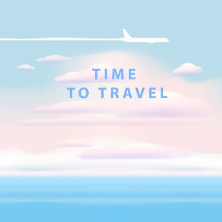 Background with clouds on blue sky. Blue Sky vectorのイラスト素材