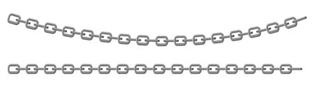 Chain metal links. Straight curved security elementのイラスト素材
