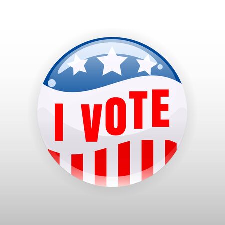 I Vote United States of America button election, badge. Vector illustration isolatedのイラスト素材