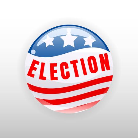Election Vote United States of America button election, badge. Vector illustration isolatedのイラスト素材