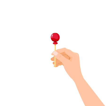 Hand hold candy Lollipop dessert sweetnessのイラスト素材