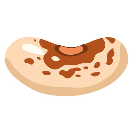 Bean soy white, healthy organic nutrition product. Vector cartoon flat trendy illustration hand drawn isolatedのイラスト素材