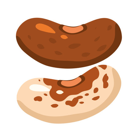 Beans soy, healthy organic nutrition product. Vector cartoon flat trendy illustration hand drawn isolatedのイラスト素材