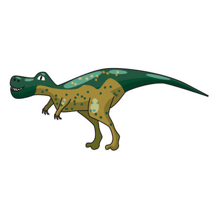 Funny prehistoric tyrannosaurus rex dinosaurus. Ancient wild monsters reptiles cartoon style. Vector isolatedのイラスト素材