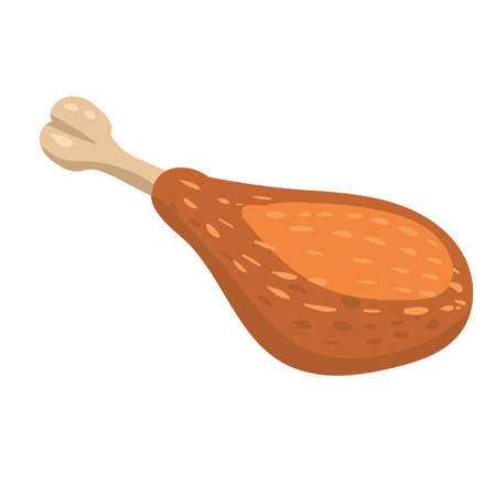Chicken thighs,drumstick, natural healthy nutrition product, bird meat. Vector doodle cartoon flat trendy illustration hand drawn isolatedのイラスト素材