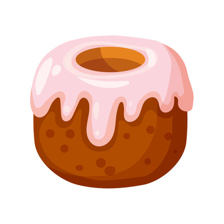 Easter cake, pastry. Sweet food, bakery, vector illustrationのイラスト素材