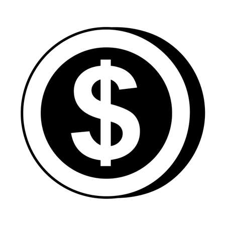 Icon dollar sign Casino Slot Machine shape. Gambling symbol, object. Vector illustrationのイラスト素材