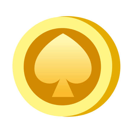 Icon Spades shape. Gambling symbol, object. Vector illustrationのイラスト素材