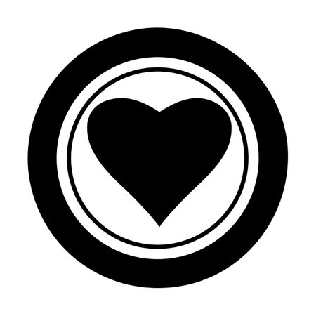 Icon Heart shape. Gambling symbol, object. Vector illustrationのイラスト素材