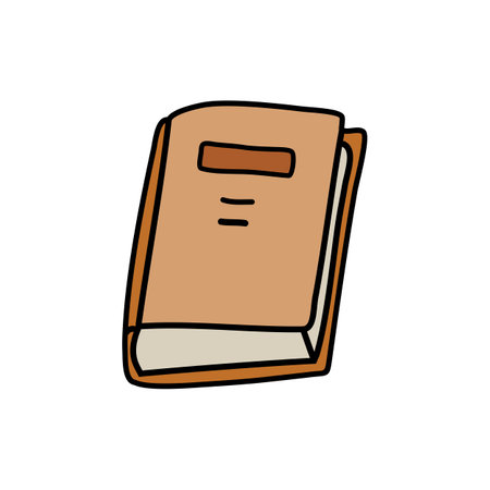 Book icon symbol sign, hand drawing doodleのイラスト素材