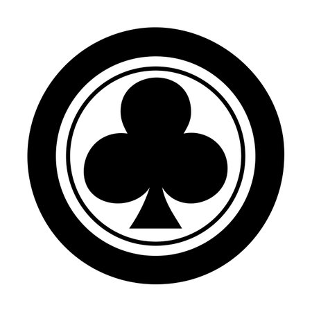 Icon Clubs shape. Gambling symbol, object. Vector illustrationのイラスト素材