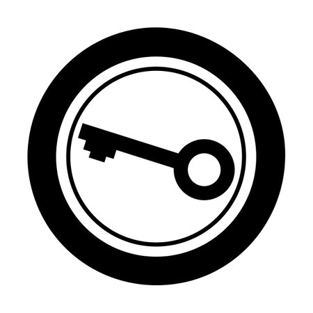 Icon Key shape. Gambling symbol, object. Vector illustrationのイラスト素材