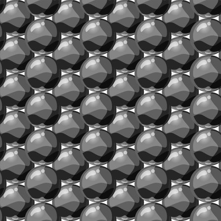 Black colorful balls seamless patternのイラスト素材