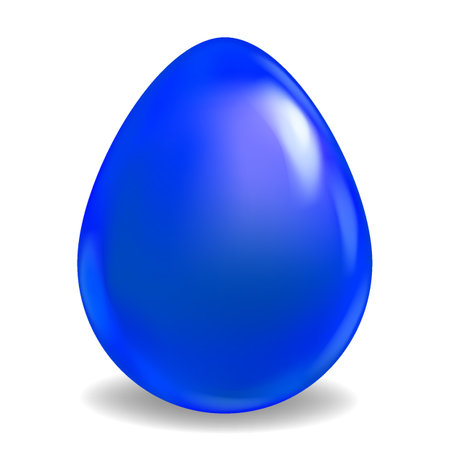 Easter egg blue colorful, realistic 3Dのイラスト素材