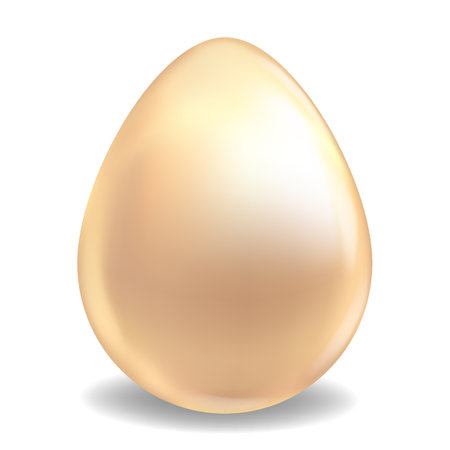 Easter egg white colorful, realistic 3Dのイラスト素材