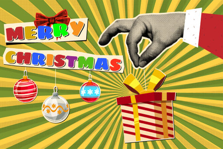 Christmas and New Year vintage backgroundのイラスト素材