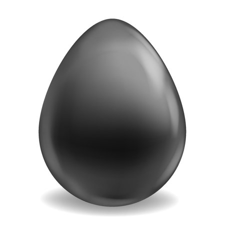 Easter egg black colorful, realistic 3Dのイラスト素材