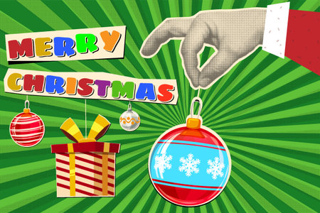 Christmas and New Year vintage backgroundのイラスト素材