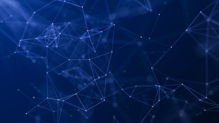 Futuristic glow wave. The concept of big data. network connection. Cybernetics. Abstract background...