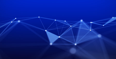 Abstract blue digital background. Visualization of big data. network connection. Worldwide...