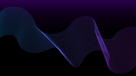 Twisted lines. Vector abstract background with colored lines. Illustration in a minimalist style.のイラスト素材