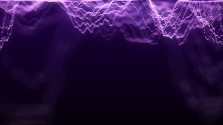 Futuristic glow wave. The concept of big data. network connection. Cybernetics. Abstract background...