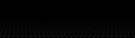 Perspective white grid on a dark background. Futuristic vector illustration. Background in the style of the 80s.のイラスト素材