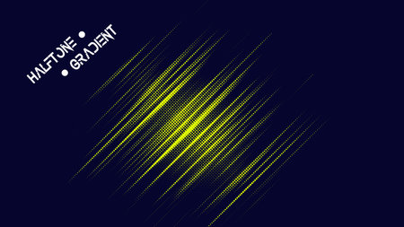 Dark background with monochrome halftone print. pop art template. Vector gradation of point textures. EPS10 Vector illustrationのイラスト素材