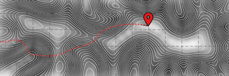 Imitation of a geographical map, climb route