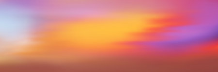 Dramatic sunset sky, panoramic image, vector background