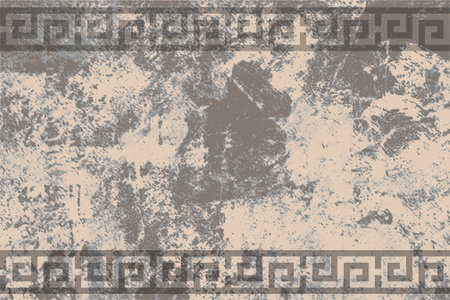 Vector background in grunge style, ancient ethnic patternのイラスト素材