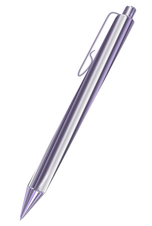 automatic ballpoint pen for study and businessのイラスト素材