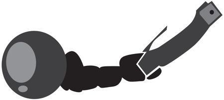 leg irons History of prisons and imprisonmentのイラスト素材