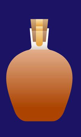 bottle of strong alcohol brownのイラスト素材