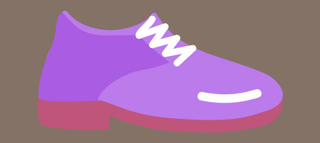 purple shoe with white lacesのイラスト素材