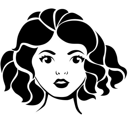 woman's face for cosmetics advertisingのイラスト素材