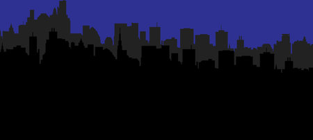 contour of the night modern cityのイラスト素材