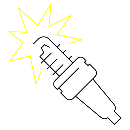 spark plug from lines vector illustrationのイラスト素材